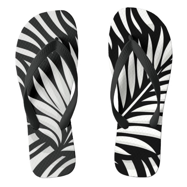 Tongs Style Leaf Zebra Stripes (Semelle)