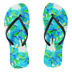 Tongs Sublime Himalaya Poppy Aqua Green Floral