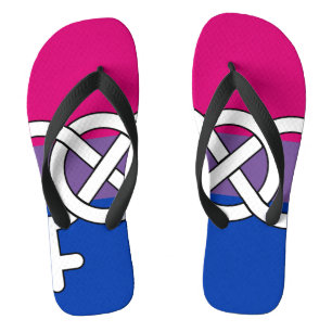 Tongs Symbole de fierté bisexuel