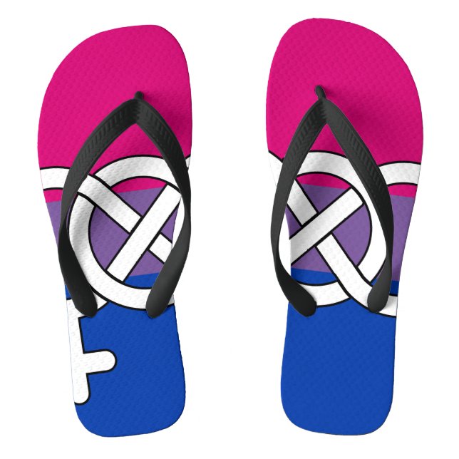 Tongs Symbole de fierté bisexuel (Semelle)