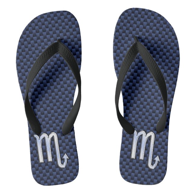 Tongs Symbole du zodiaque Scorpion Style fibre de carbon (Semelle)