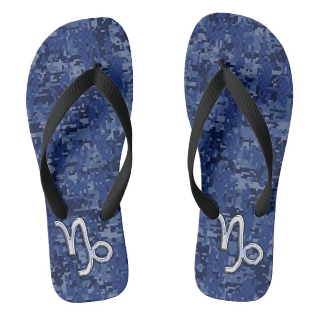 Tongs SYMBOLE Zodiaque Capricorne Camouflage numérique b (Semelle)