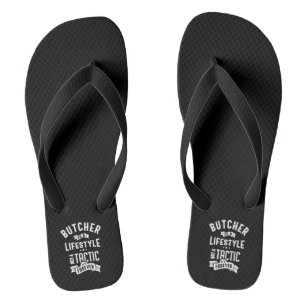 Tongs T-shirt intitulé métier de boucher cadeau pour hom
