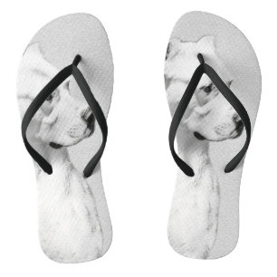 Tongs Tableau Dogo Argentino - Art Chien original