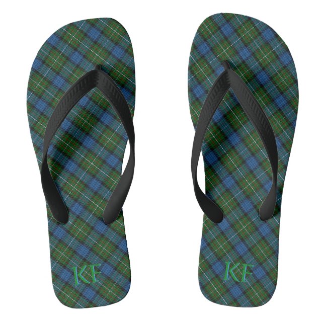 Tongs Tartan officiel Fergusson avec monogramme / initia (Semelle)