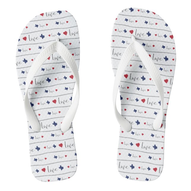 Tongs Texas Love and Hearts Motif (Semelle)