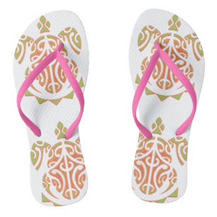 Tongs Tortue polynésienne Mango et Lime