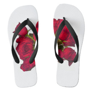 Tongs Tourner en rouge Roses