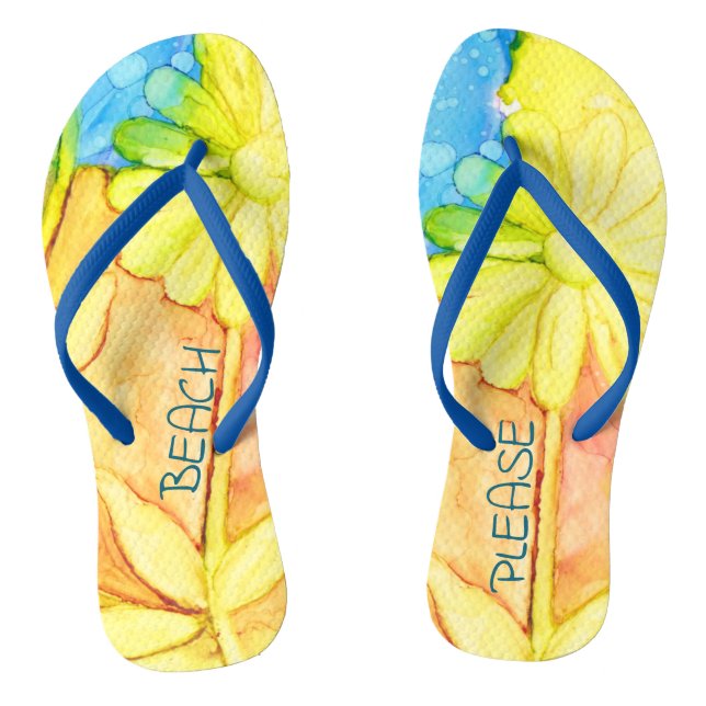 Tongs Tournes adultes "Fleur Jaune" (Semelle)