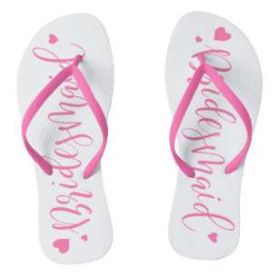 Tongs Tournes de femme de chambre de mariage rose pâle