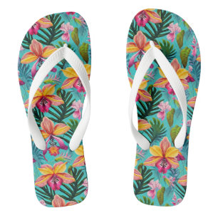 Tongs Tournes d'impression tropicales