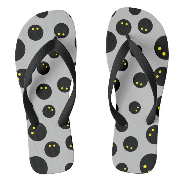 Tongs Tournes personnalisées avec motif de balle de squa (Semelle)