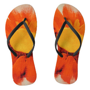 Tongs Tournesol orange vif