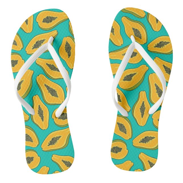 Tongs Tranches de papaye turquoise (Semelle)