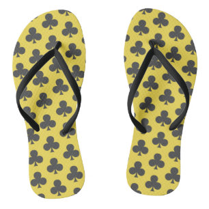 Tongs Trèfles Motif Jeu de Poker Tongs