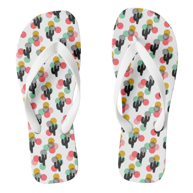 Tongs Trendy Tropical Succulent Motif Flip Flops (Semelle)