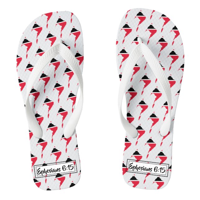 Tongs TRINIDAD TOBAGO Écriture chrétienne Personnalisé (Semelle)
