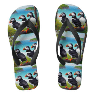 Tongs Trio côtier : Trois Puffins à la plage d'Oils