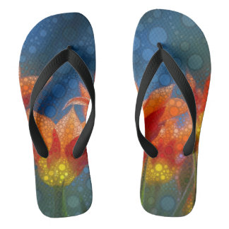Tongs Tulipes Et Ciel Bleu