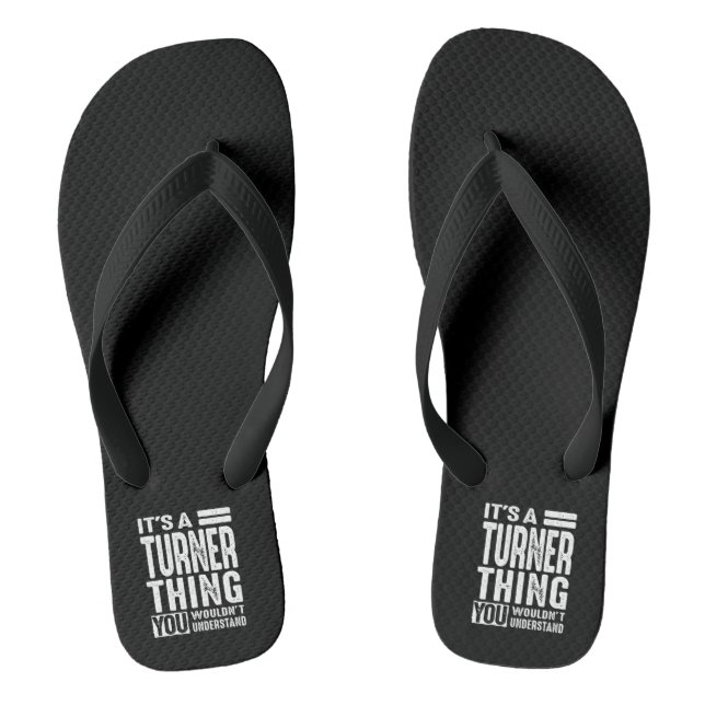 Tongs Turner Nom personnalisé Anniversaire (Semelle)