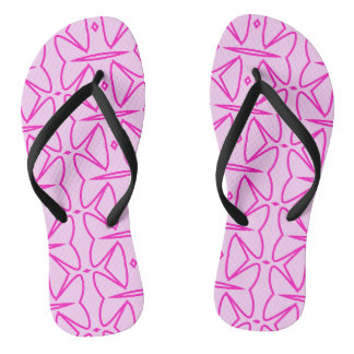 Tongs Two Toned Pink Pattern Flip Flops