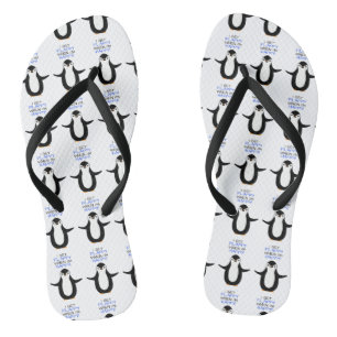 Tongs Un pingouin heureux