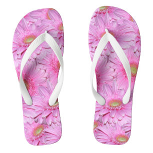 Tongs Une symphonie de gerbera roses,