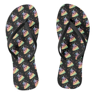 Tongs Unicorne Rainbow Poop Emoji