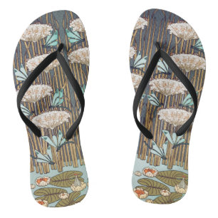 Tongs Verneuil Dragonfly Water Lily Art Nouveau : Vintag