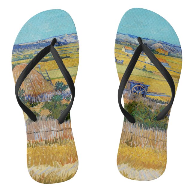 Tongs Vincent van Gogh - Récolte à La Crau (Semelle)