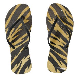 Tongs Vintage usagé Look Bengal Tiger Stripes