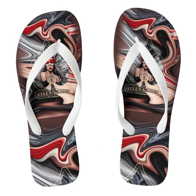 Tongs Vixen Queen Of Spades Design plié aux lindres (Semelle)