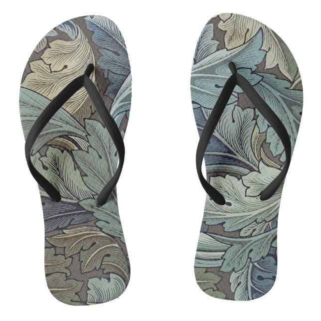 Tongs William Morris Acanthus Sage Fleur Floral Botaniqu (Semelle)