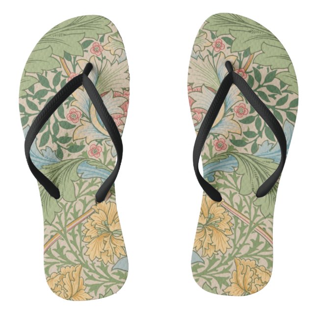 Tongs William Morris Myrtle Fleur Floral Botanique (Semelle)