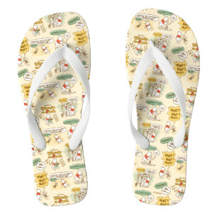 Tongs Winnie l'Ourson  Motif de style bande dessinée