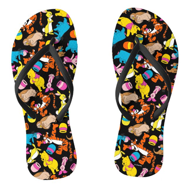 Tongs Winnie l'Ourson| Motif des amis lumineux (Semelle)