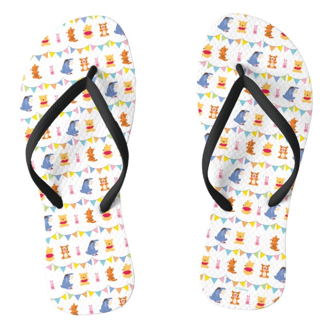 Tongs Winnie l'Ourson| Motif du baby party (Semelle)