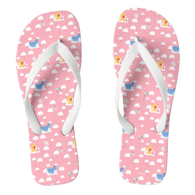 Tongs Winnie l'Ourson| Motif Pink Flying Kite Days (Semelle)