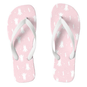 Tongs Winnie l'Ourson  Pink Pastel Polka Dot Motif