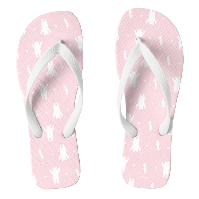 Tongs Winnie l'Ourson| Pink Pastel Polka Dot Motif (Semelle)