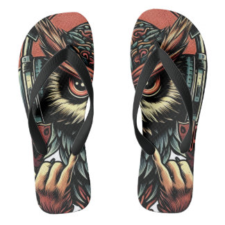 Tongs Wolf Eyes Flip Flops – Art animalier féroce, Wil s