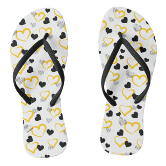 Tongs yellow Valentine's Day