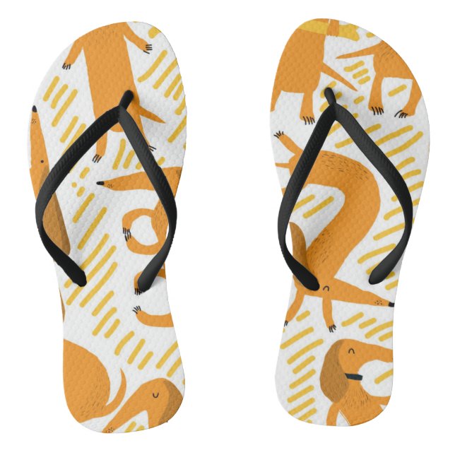 Tongs Yoga Dawg Dachshund Flip Flop Beach Sandales (Semelle)