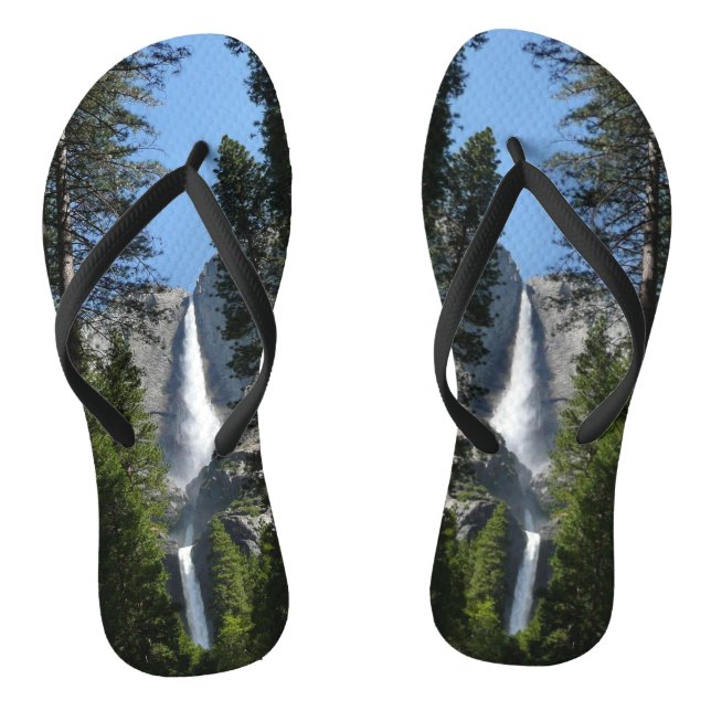 Tongs Yosemite Falls et Woods Paysage Photographie (Semelle)