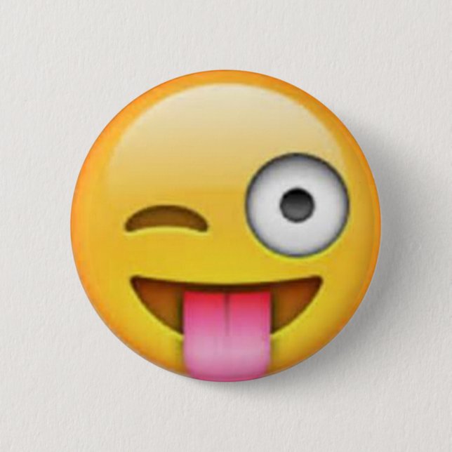Tongue Emoji Pin (Front)