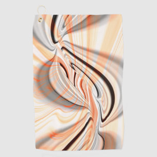 'Tongue' in smooth colour texture with curve desig Golf Towel