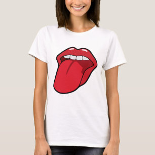 TONGUE MOITH LIPS T-SHIRTS TEE - SHIRTS