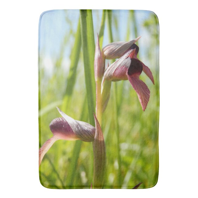 Tongue Orchid Bath Mat (Front Vertical)