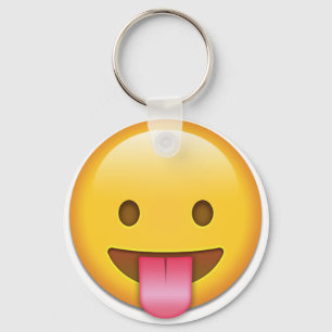 Tongue-Out Cheeky Emoji Keychain