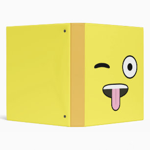 Tongue out Emoji Binder